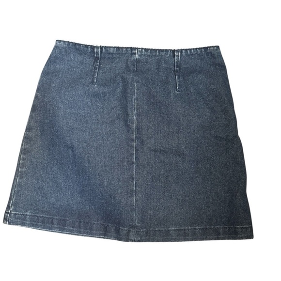 Y2K VINTAGE FOREVER 21 Women’s SZ M Pleated Denim Blue Jean Mini Skirt Festival - Picture 8 of 13